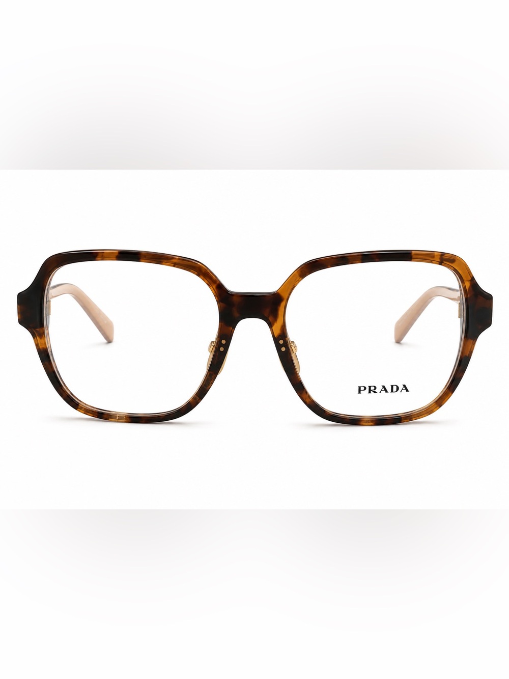 Prada PR B07VD Havana Caramel Tortoise Eyeglasses 56-18-140 w/ Case